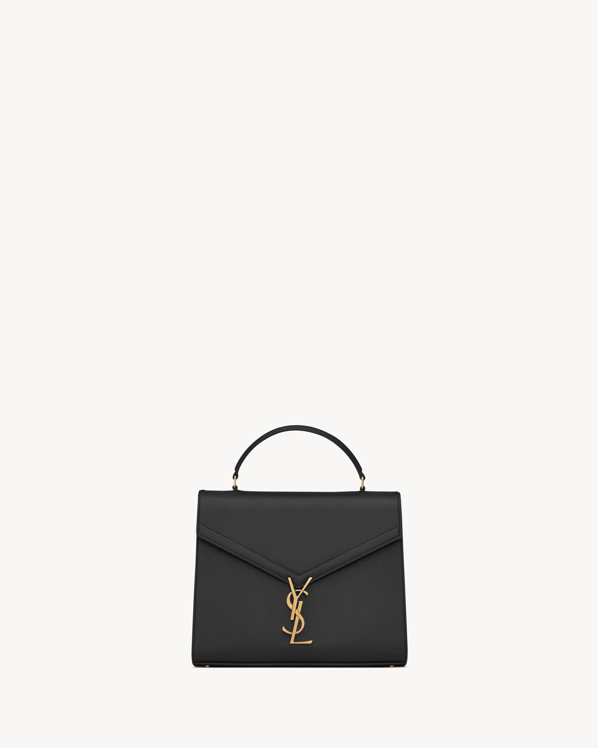 YSL CASSANDRA Medium top handle bag in grain de poudre embossed leather - Image 1